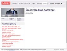 Tablet Screenshot of edu.autocont.cz
